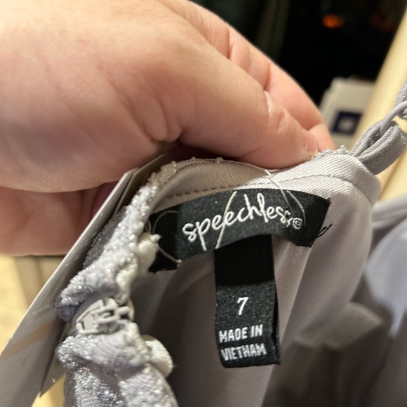 Speechless Gray sparkle dress size 7 - Picture 6 of 6